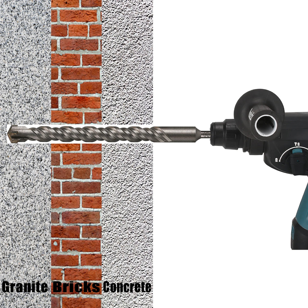 Extended Cross Electric Hammer Drill 110-500mm SDS Plus Through Wall Reinforced Concrete Hard Alloy Four Blade Impact Drill Bit