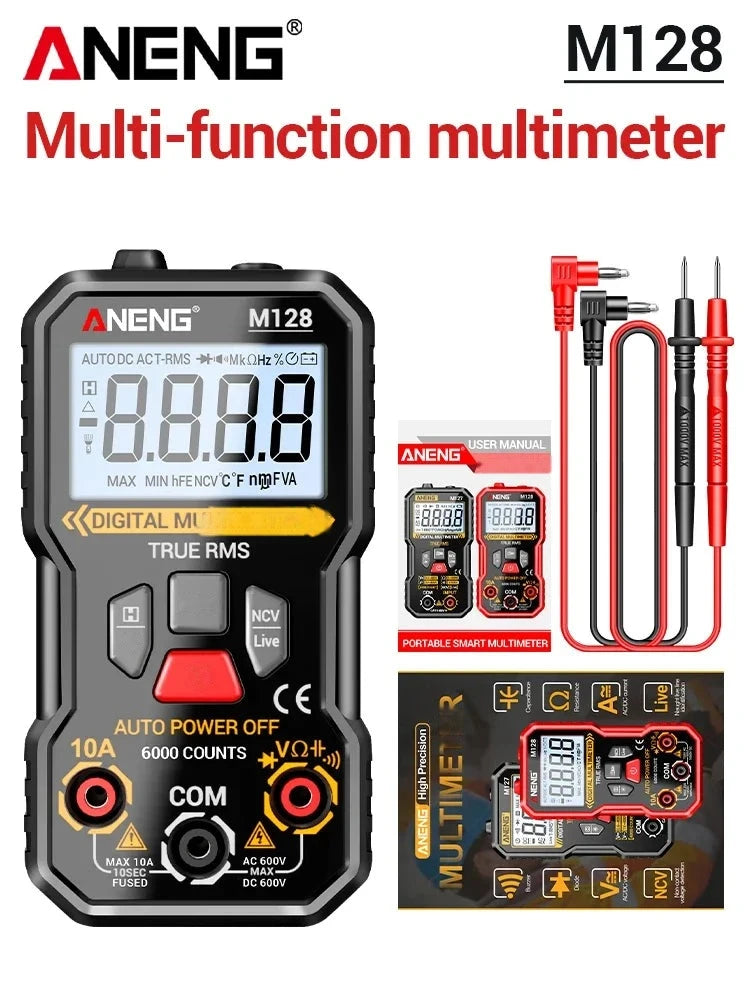 Digital Multimeter 6000 Count – AC/DC Voltage & Current Tester