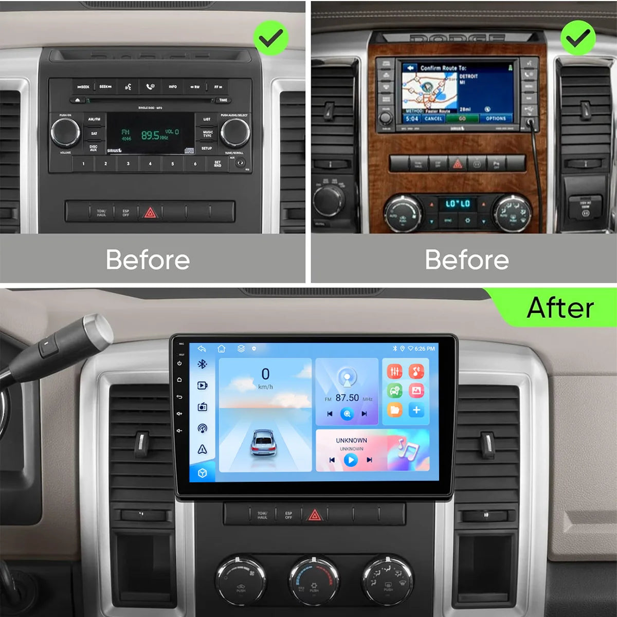 For Dodge Ram 1500/2500 2008-2012 GPS Bluetooth Car Stereo - image 2