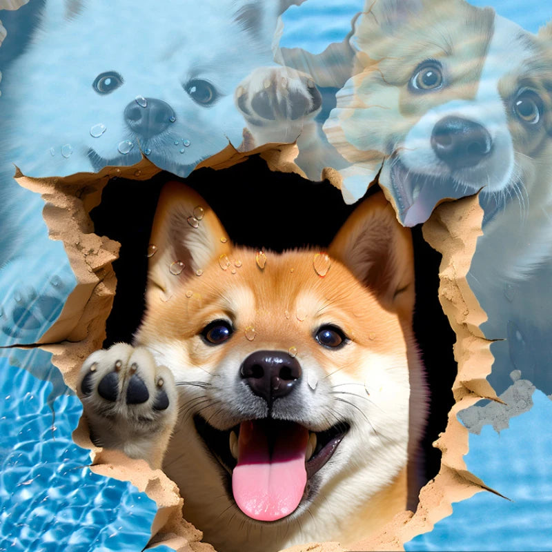 3D Dog Car Sticker, Waterproof Window and Bumper Scratch Cover Decal - view 8