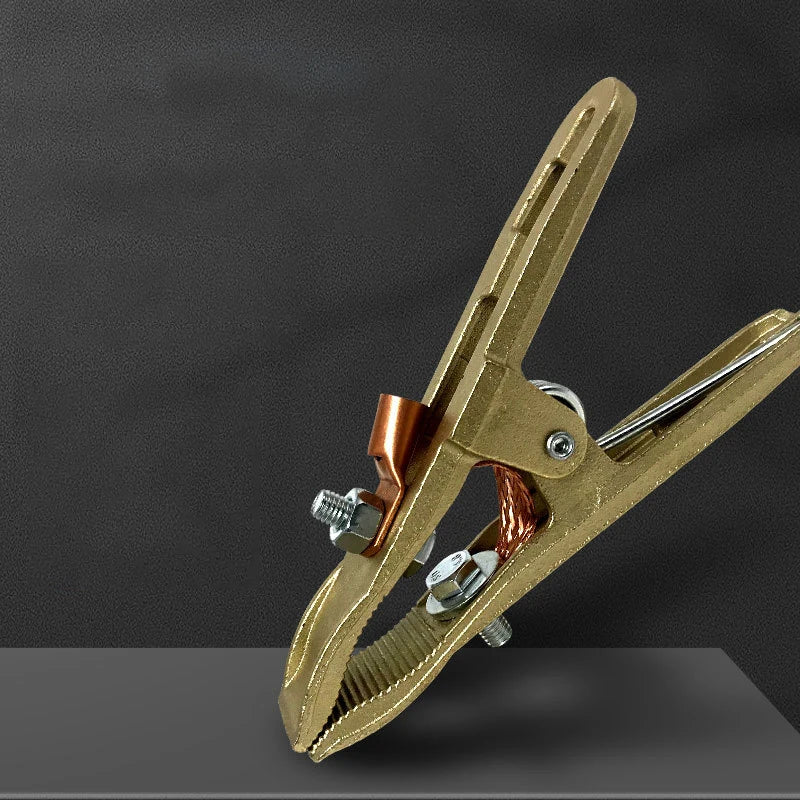260/300/500A Brass Welding Clamp, A-Shape Ground Clamp for Welding Machines, Durable & High Conductivity