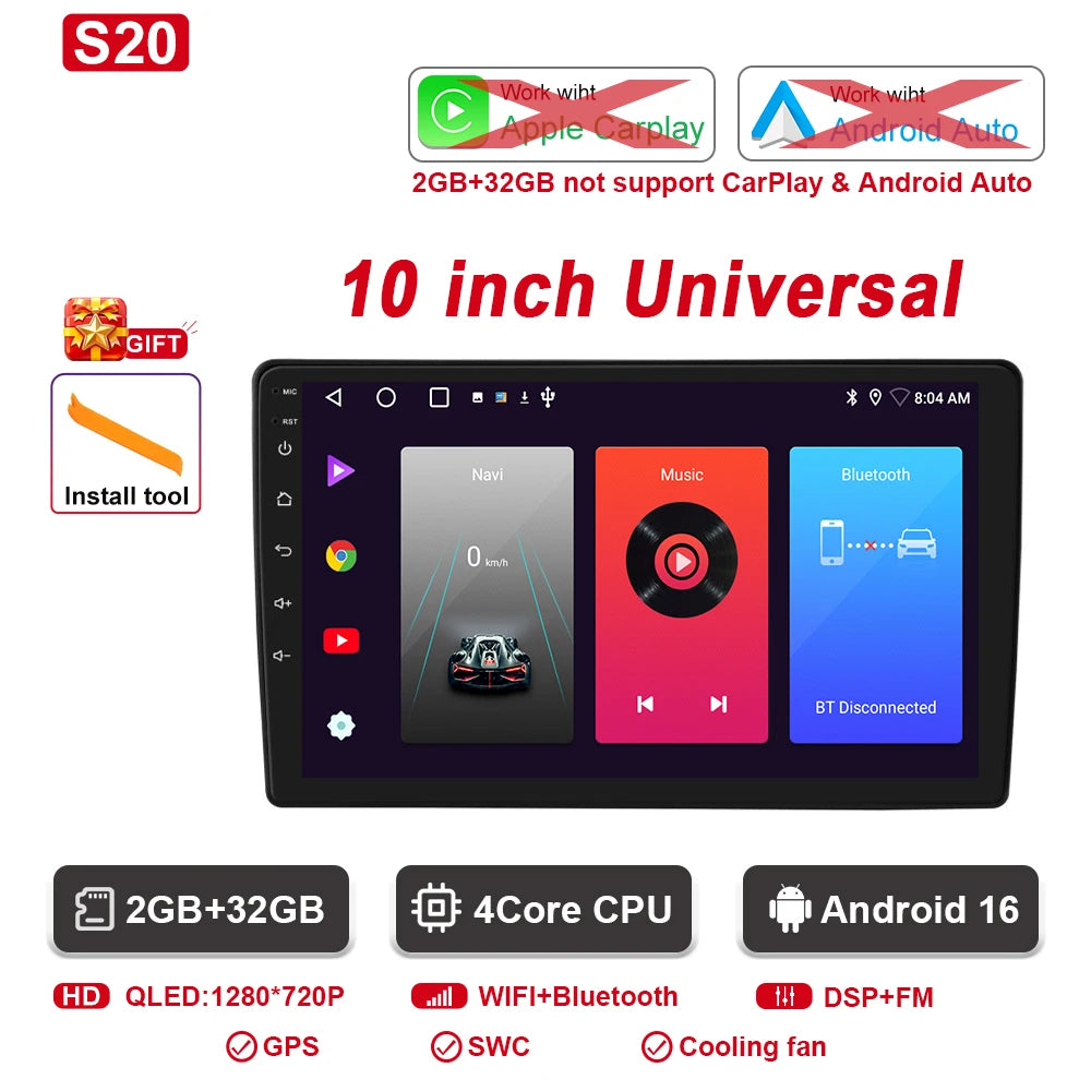 Universal 9/10 Inch Android Car Stereo with CarPlay & GPS WiFi - image 26