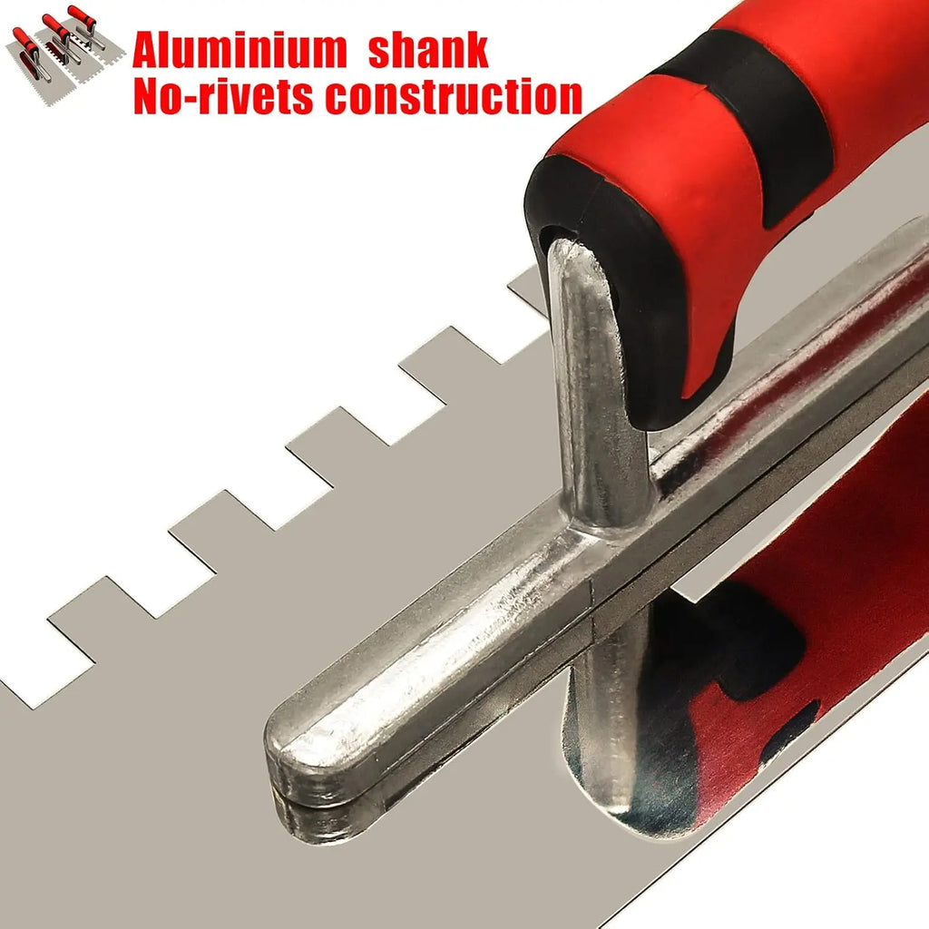 1pcs Tile Tools Stainless Steel Square Notched Trowel Masonry Hand Kit for Wall Floor Tiling Installation