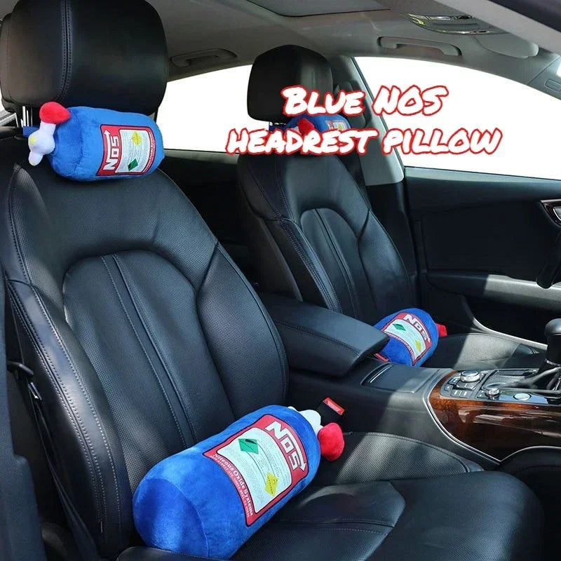 Nitrous Bottle Style Plush Car Neck Pillow and Headrest Cushion