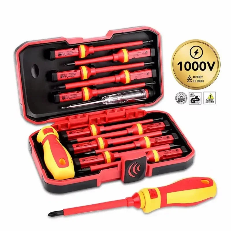 13pcs/8pcs Electrician 1000V Insulated Screwdrivers Set with Magnetic Bits