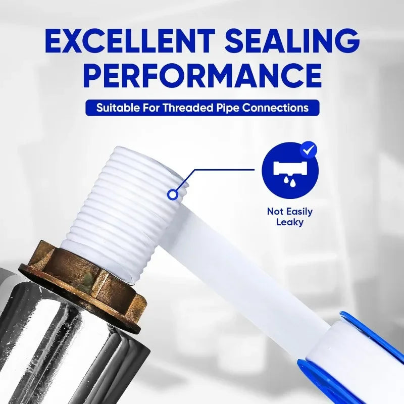 White PTFE Plumber's Tape – High-Density Pipe Thread Sealant