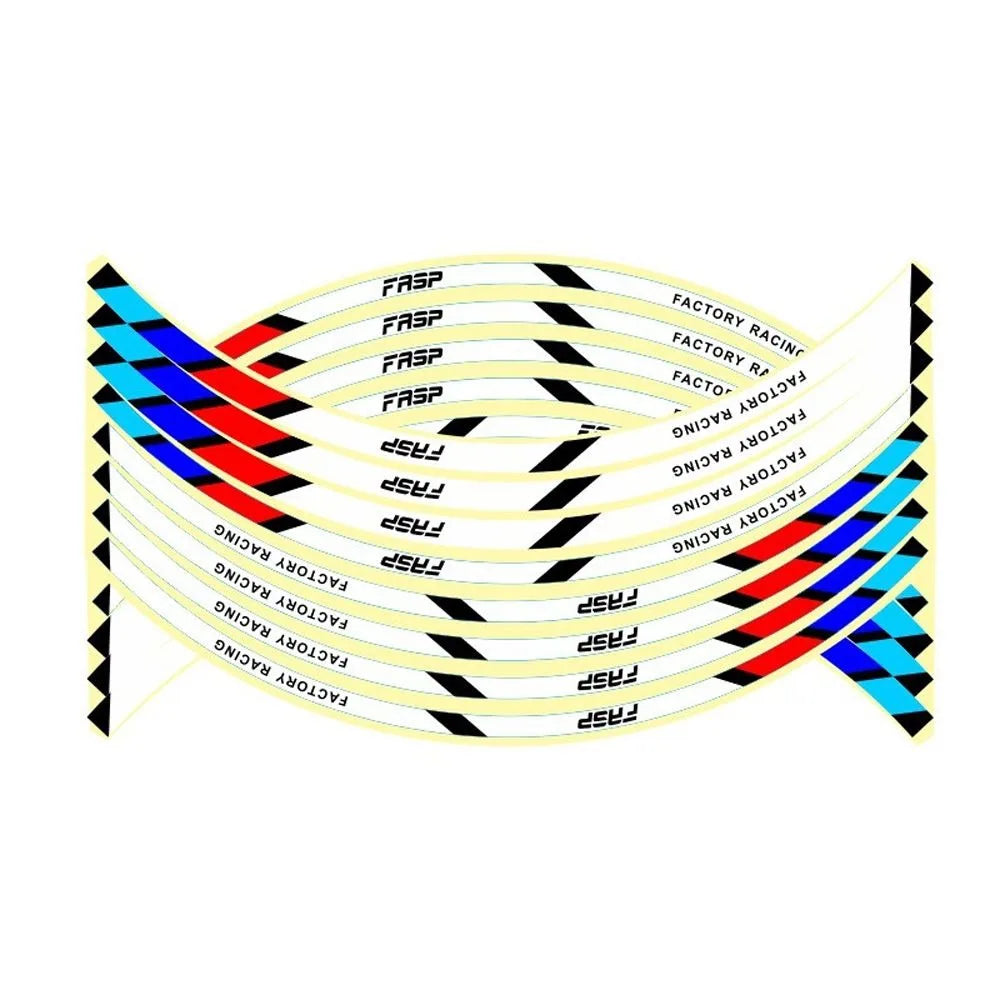 Reflective Wheel Rim Stripe Stickers for 17-18 Inch Motorcycle Wheels