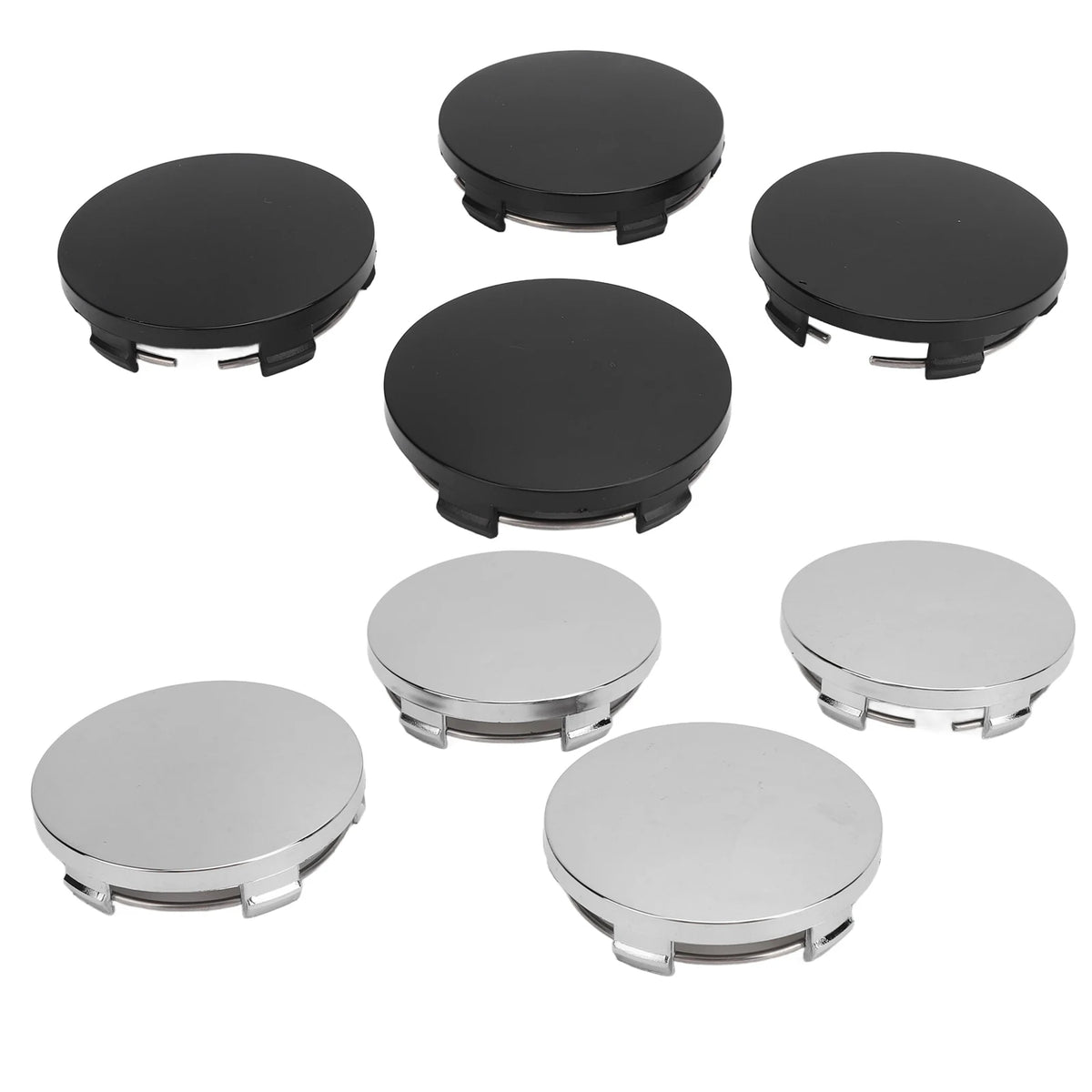4Pcs 60mm Car Wheel Hub Caps ABS Stainless Steel Center Cap Covers - image 4