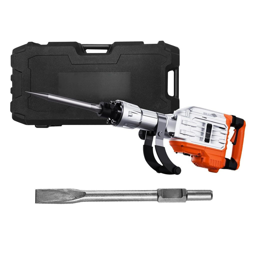 SucceBuy Demolition Jack Hammer 1500W/2200W/3500W Jack Hammer Concrete Breaker Heavy Duty Electric Jack Hammer 2/4pcs Chisel