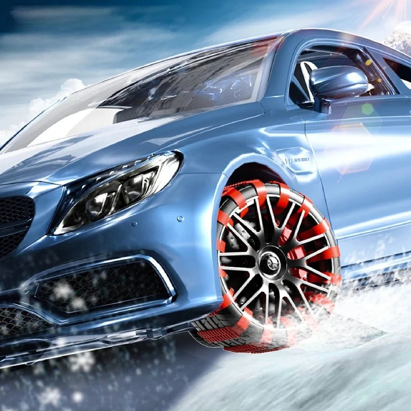20/40pcs Universal Emergency Snow Chains for Cars, Quick Installation Anti-Skid Tire Traction for Snow & Ice, Traction Aid
