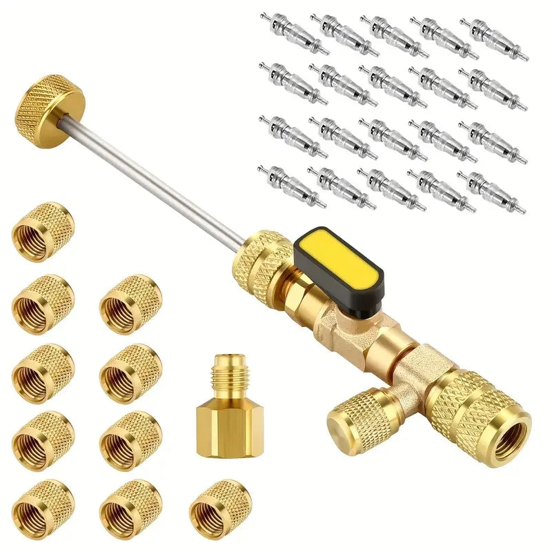 Valve Core Remover Installer Kit (1/4" & 5/16") HVAC Refrigerant