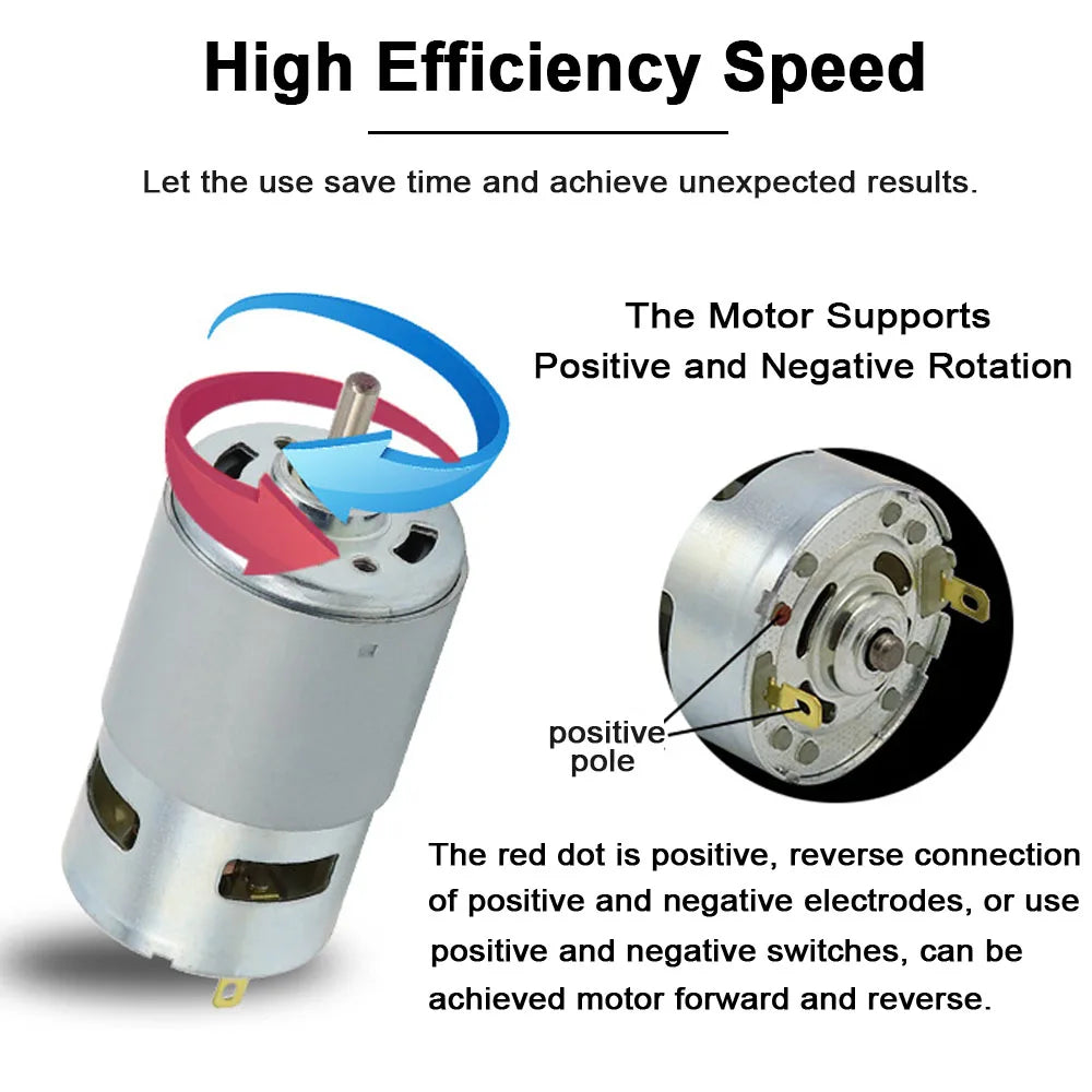 High-Speed 775/795/895 DC Motor - 12V/24V, 3000-12000 RPM - image 6