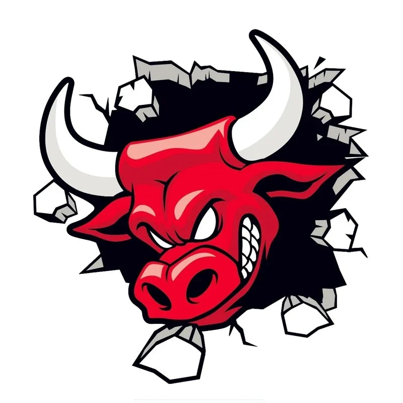 Angry Bull Vinyl Car Decal Sticker