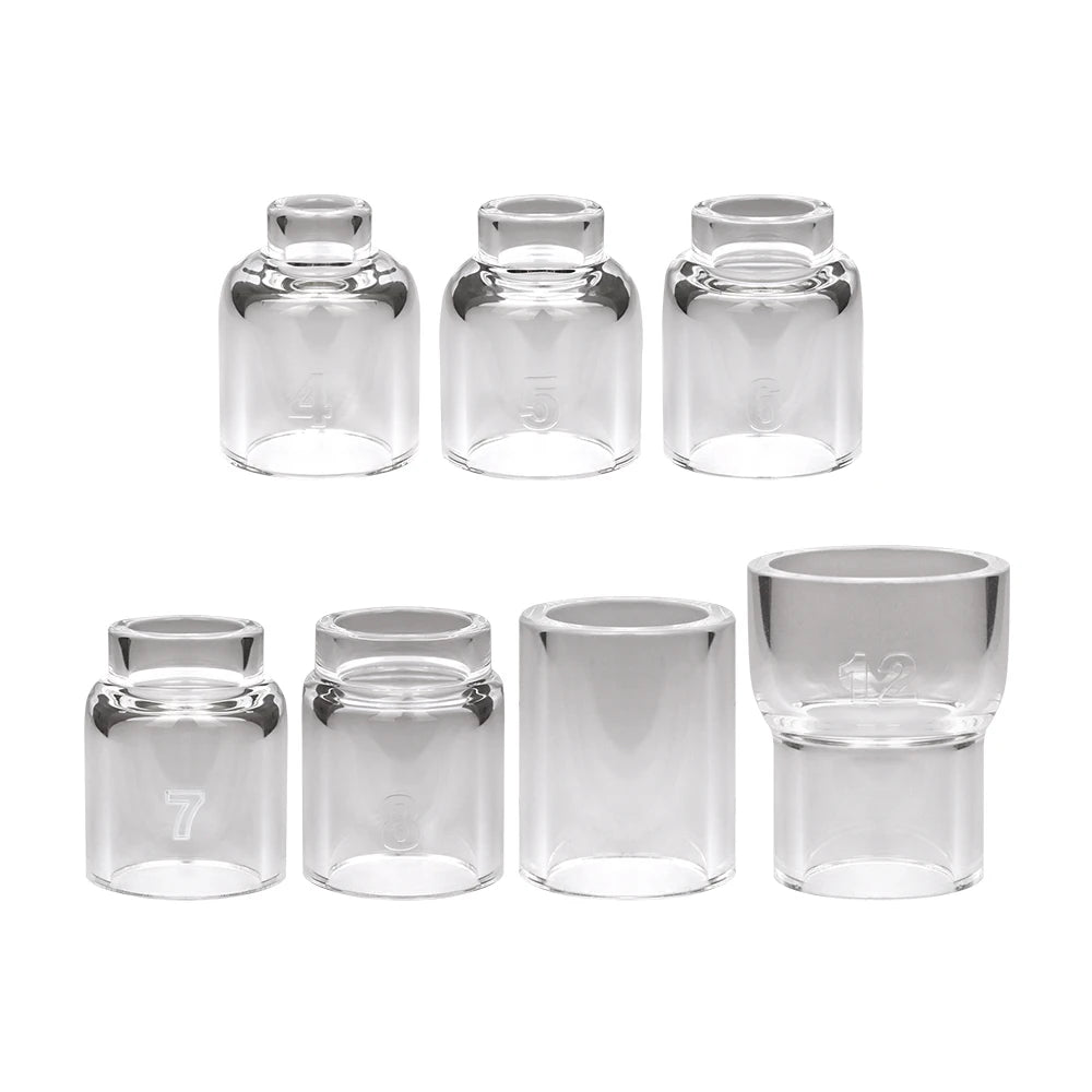 30Pcs TIG Welding Torch Accessories 2.4mm 3/32" Stubby Gas Lens Pyrex Glass Cup Nozzle Kit  For WP-17/18/26 Soldering Supplies