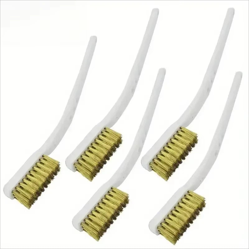 Mini Brass Wire Brush Set 1/3/5 Pcs for Rust, Paint & Burr Removal