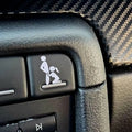 Funny Vinyl Button Stickers for Car Interior, 2-Piece