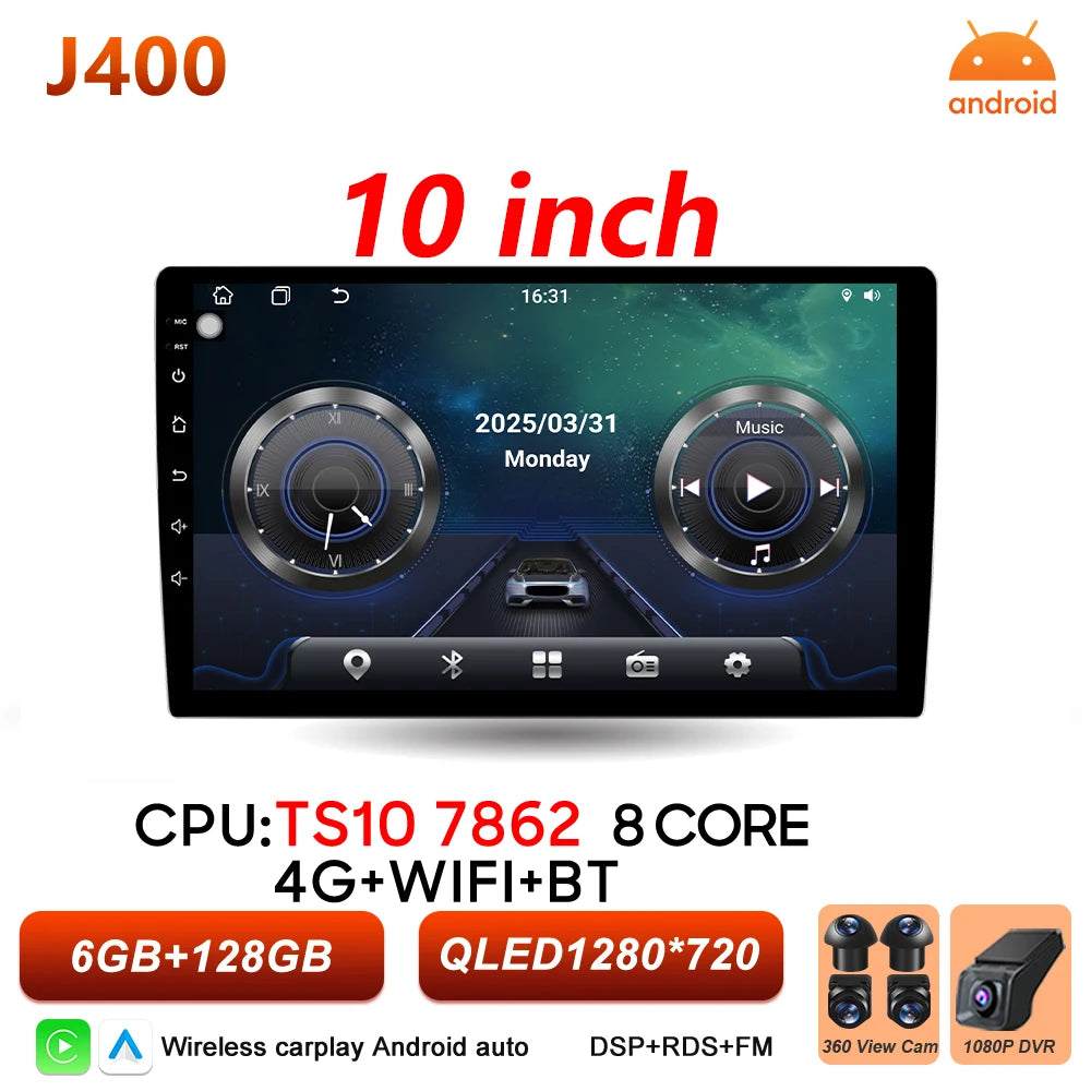 9/10 Inch Double DIN Car Stereo with Wireless CarPlay & Android Auto - image 22