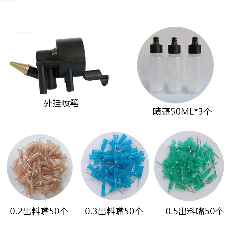 No-Clean Airbrush Kit Rechargeable Cordless Quick Spray Portable Tools for Model Painting Furniture Restoration