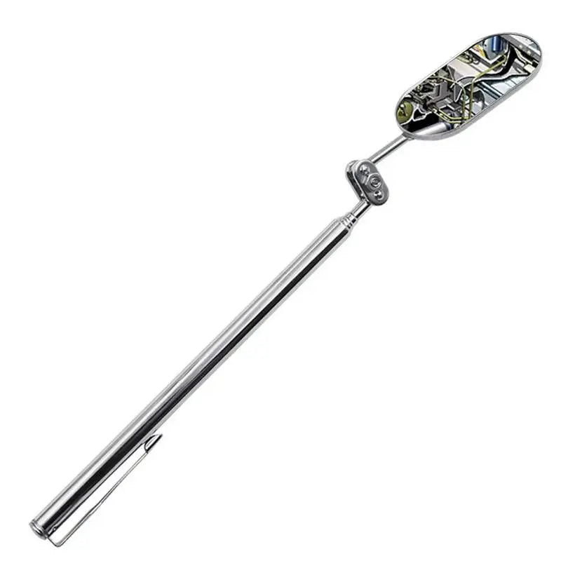 Automobile Repair Inspection Mirror Telescopic Mirror 360-Degree Rotating with LED Light Folding Elliptical Retractable Mirror