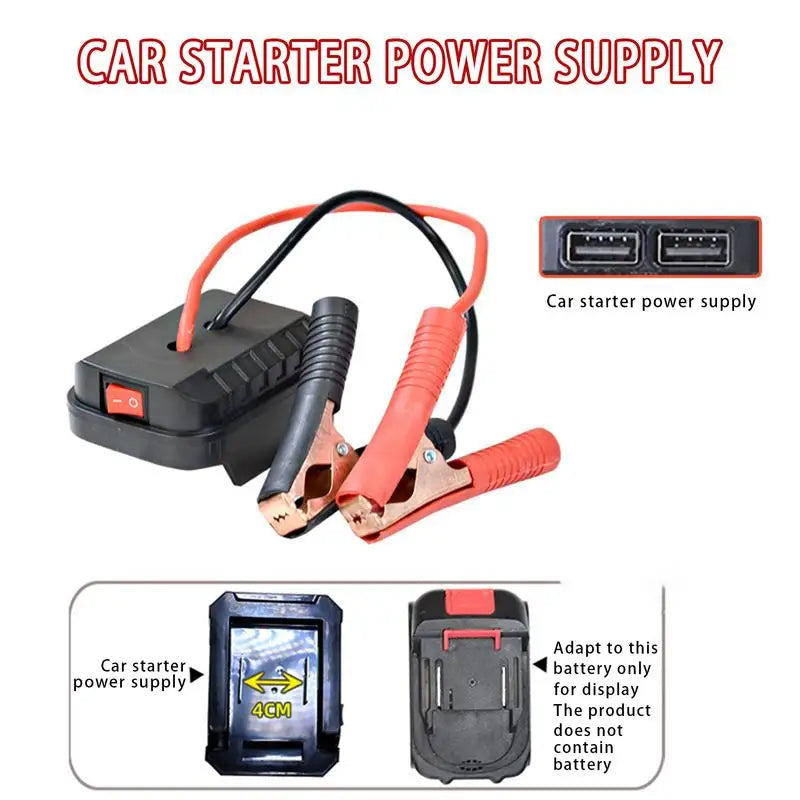 Portable Car Battery Jump Starter Jump Box Lithium Battery Converter - Compact Power Pack for Emergency Vehicle Starting