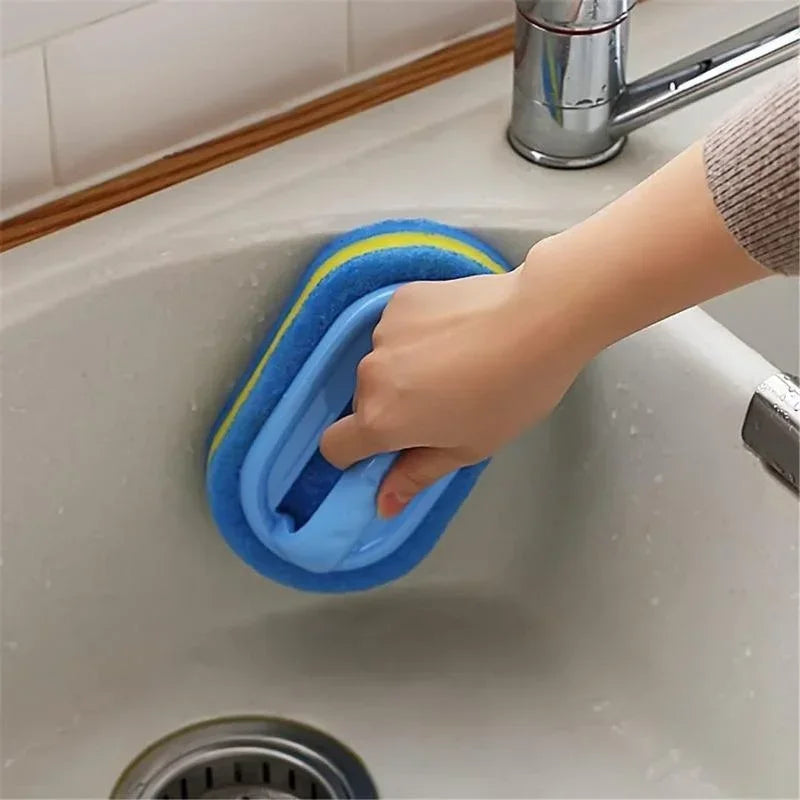 Sponge Scrub Brush with Handle – Bathtub & Tile Cleaner