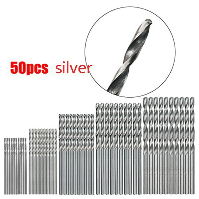 Titanium Coated HSS Drill Bit Set 1-3mm, 50/100 Pcs