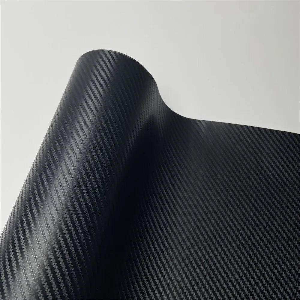 Black 3D Carbon Fiber Vinyl Wrap Roll for Car Customization - image 2