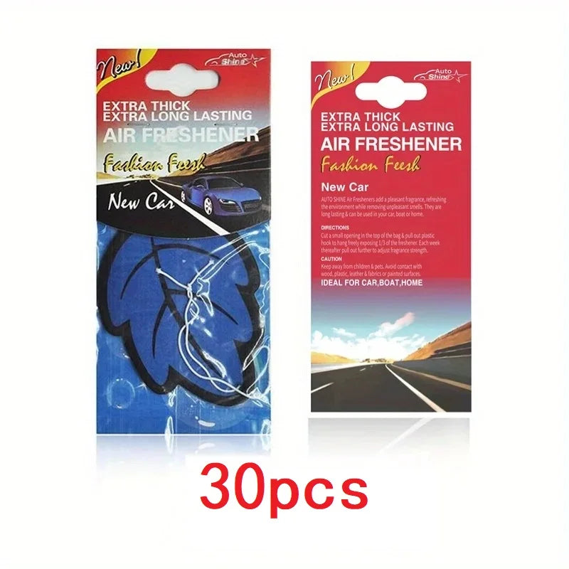 Vanilla Scented Paper Leaf Hanging Car Air Fresheners, 3-60 Pcs