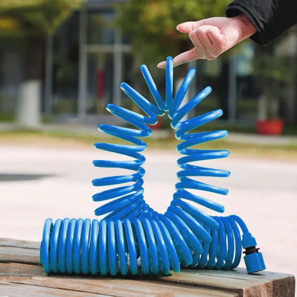 Portable Spring Garden Hose 10/15m – Curly Magic Water Pipe