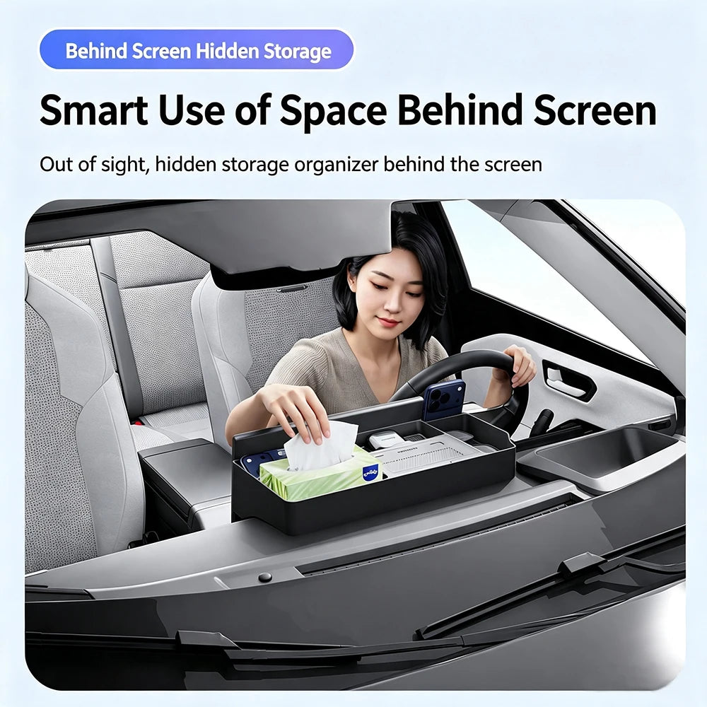 Behind-Screen Storage Organizer for Toyota RAV4 2026-2028
