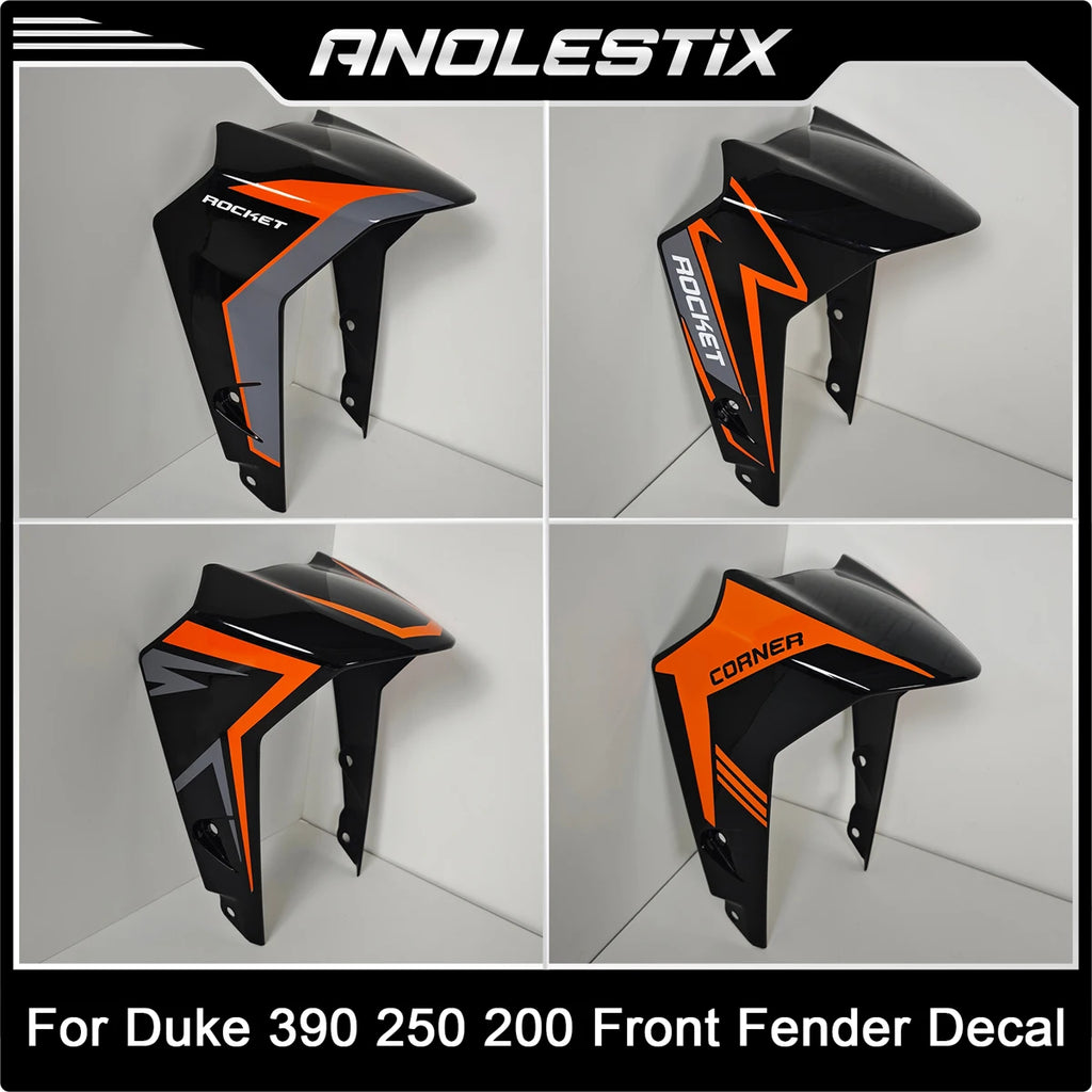 Front Fender Decal Set for KTM 125, 200, 250 and 390 Duke 2017-2023 - view 7