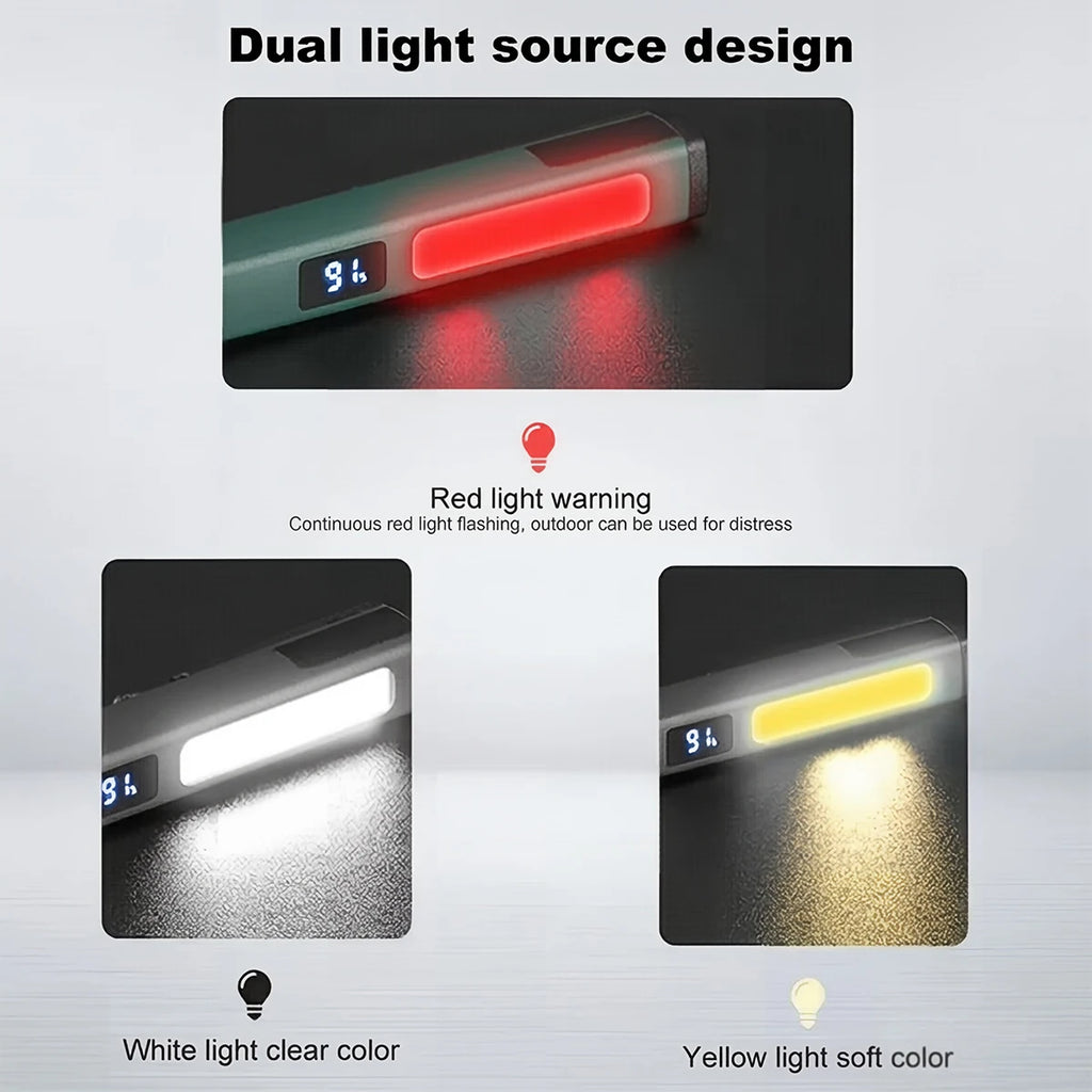 LED+SMD Medical Handy Pen Light with Pen Clip Work Inspection Flashlight 120LM Medical Pen Pupil Lamp 400mAh for Nursing Student