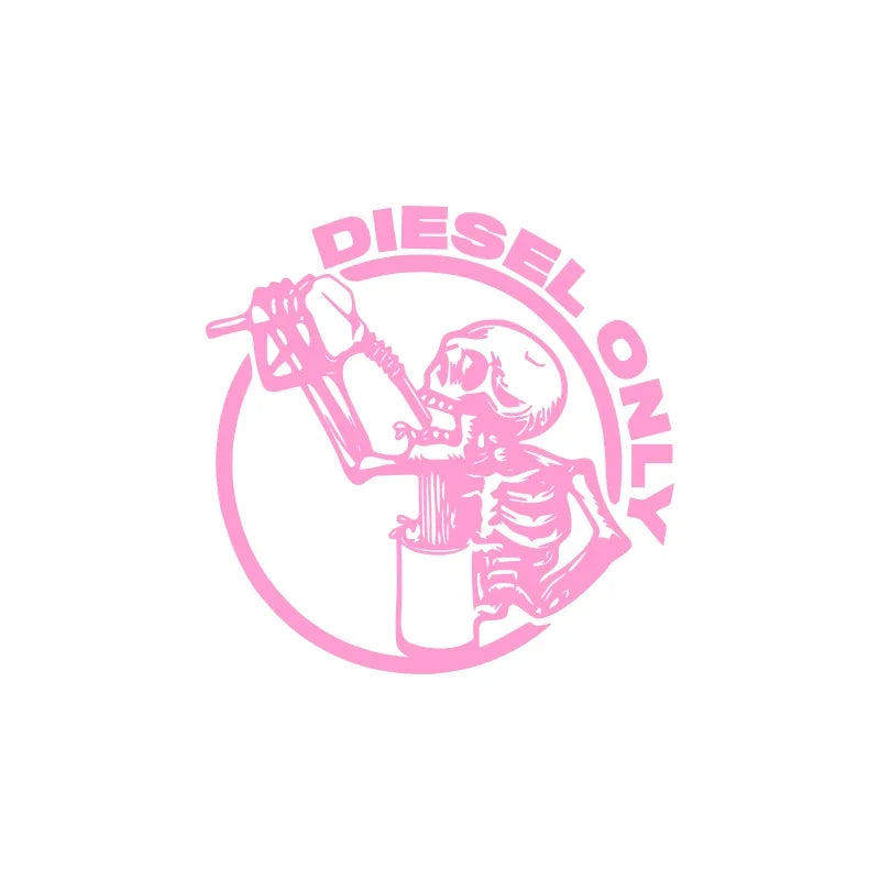 Diesel Only Skull Fuel Cap Sticker, Waterproof Vinyl Decal - view 6