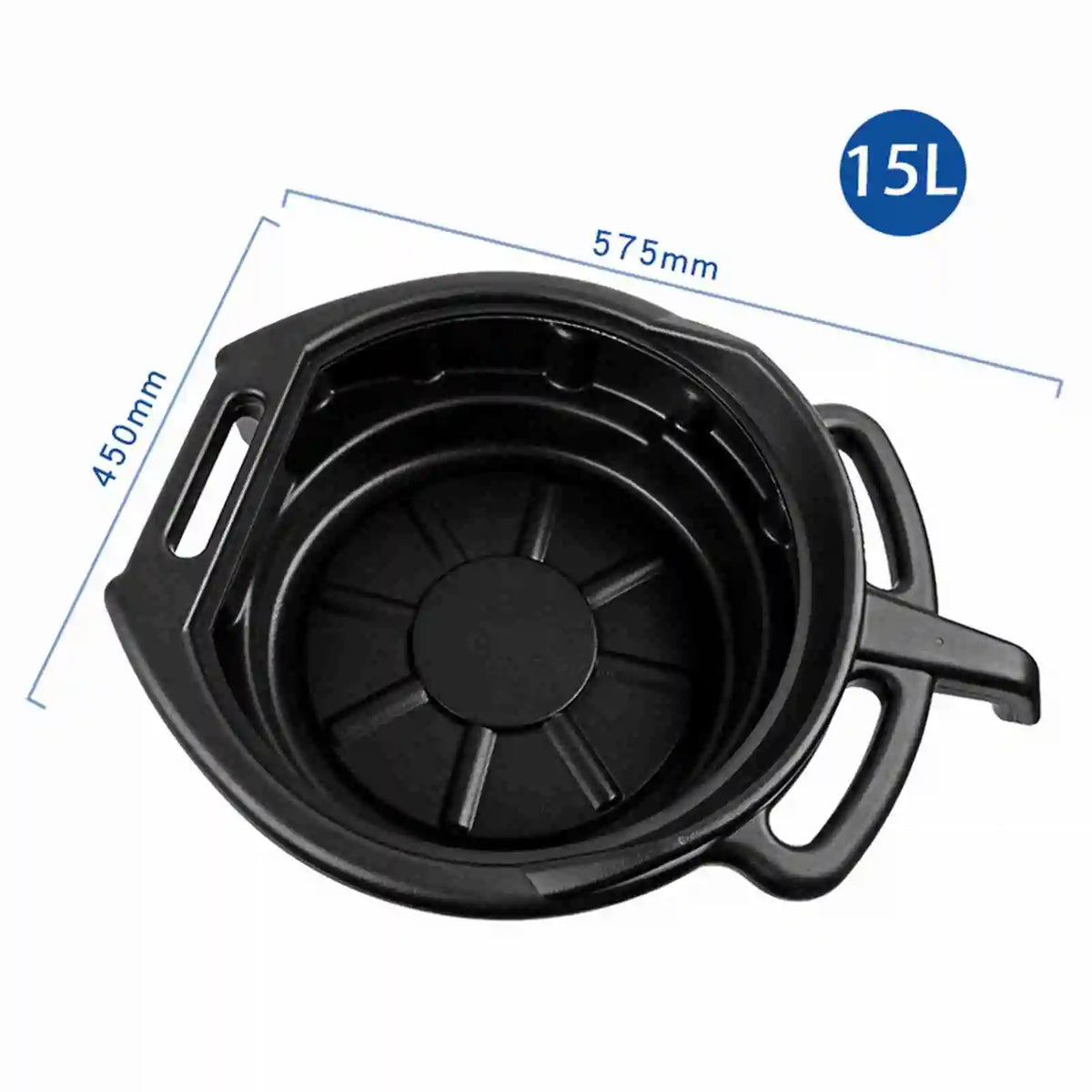 10L/15L Oil Drain Pan Waste Engine Oil Collector Oil Drip Tray with 3 Handles Car Maintenance and Repairing Oil Collect Basin