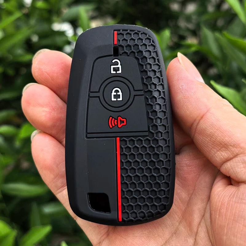 Silicone Key Fob Cover for Ford F-150 Mustang 4-Button Remote - image 4
