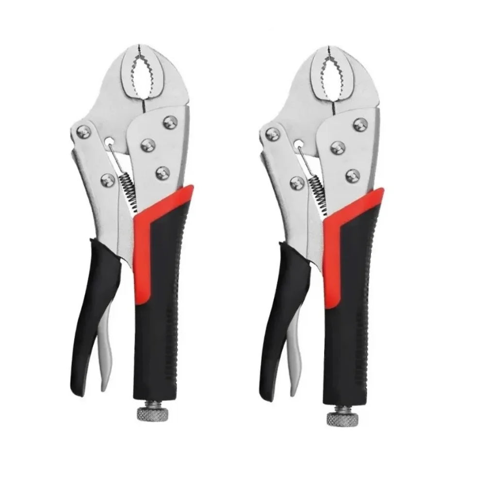 5 Inch Locking Pliers Set Curved Jaw Straight Long Nose Multi Function Welding Tool For DIY Repair Clamp Vise Grip