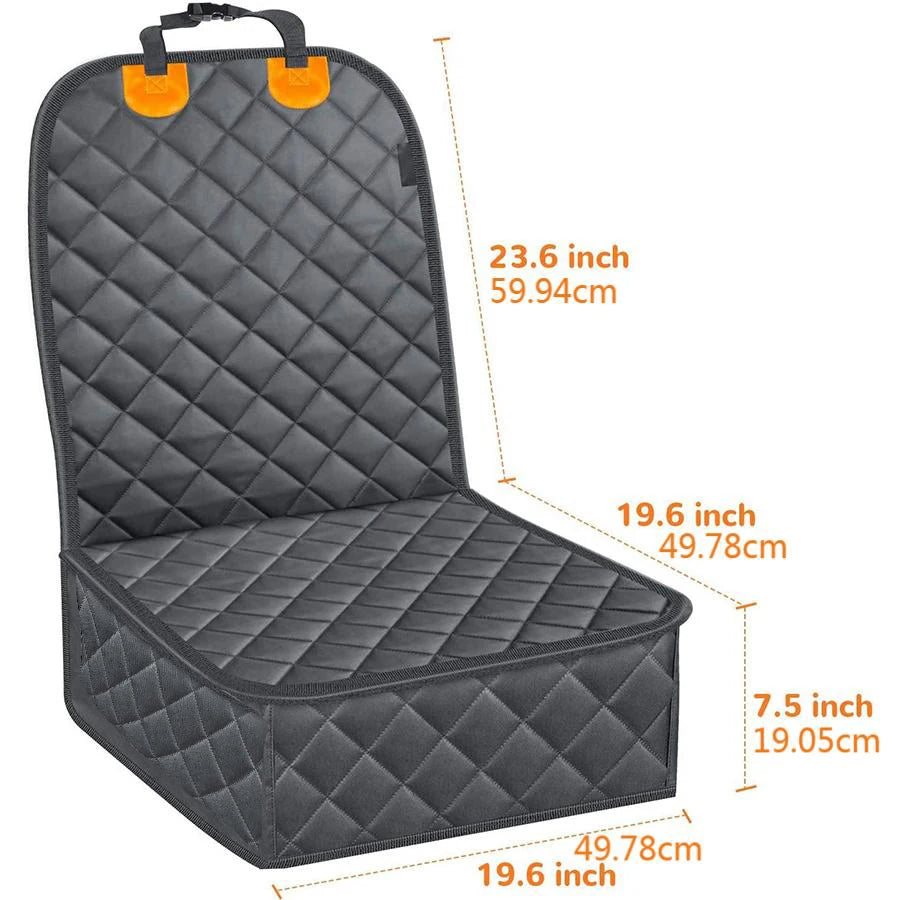 Dog Front Seat Cover for Cars, Waterproof Nonslip Pet Car Seat Protector, Quilted & Durable Padded Dog Seat Covers for Cars