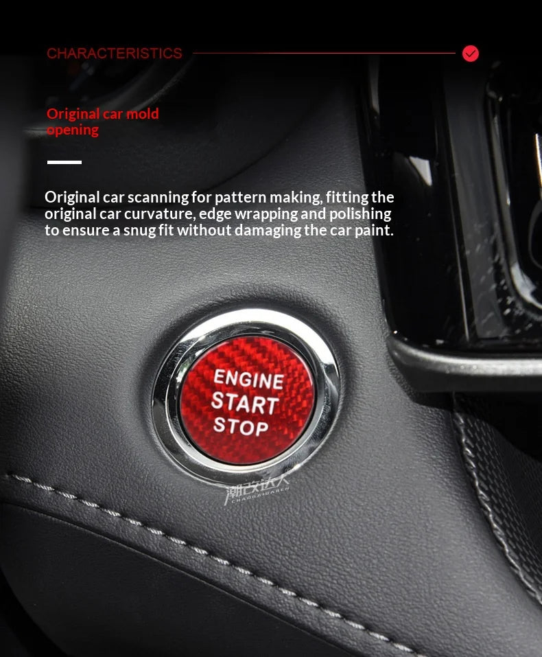 Carbon Fibre Start Stop Button Sticker for Toyota RAV4 and Corolla - view 11