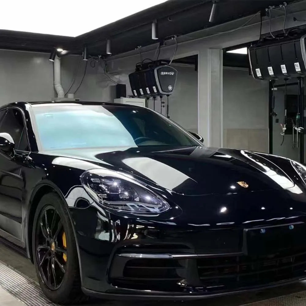 Glossy Black Self-Adhesive Vinyl Wrap Air Release Car Film (10x152cm) - image 2