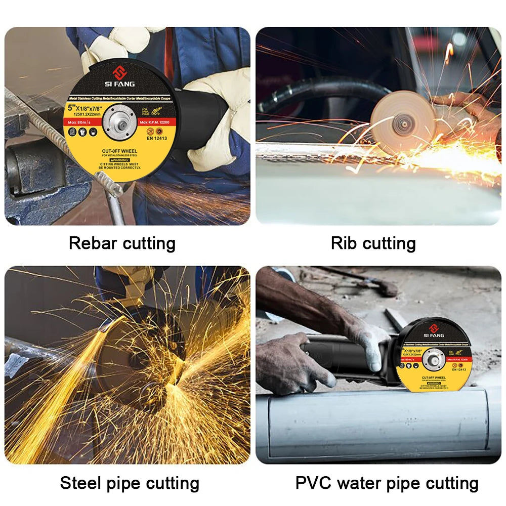 5Pcs Set 75/115/125mm Metal Cutting Disc Angle Grinder Resin Grinding Wheel for Steel