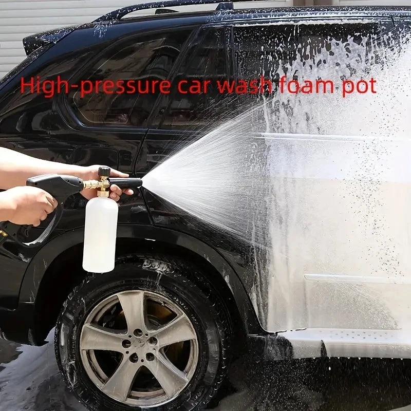 1pc Foam Cannon, Heavy-duty Vehicle Foam Shock Wave Wide-neck Adjustable Snow Foam Gun And Thick Foam, With 1/4 Inch Quick Conne