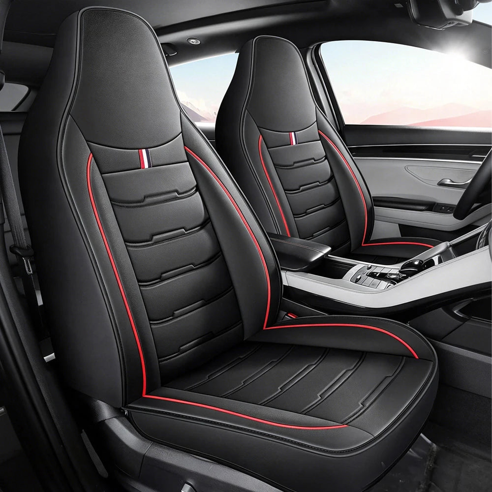 Universal 5-Seater Car Seat Cover with Integrated Headrest Cover Breathable Cushion