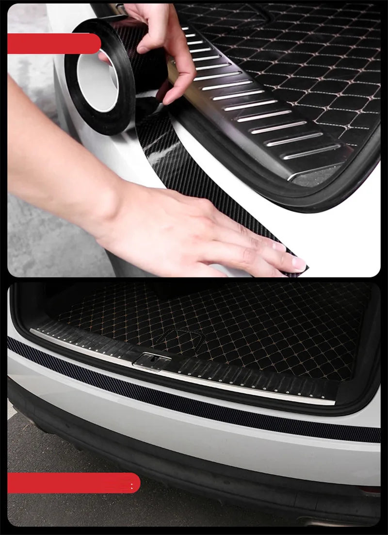 5D Carbon Fiber Door Sill Protector Strip, Scratchproof Tape - view 5
