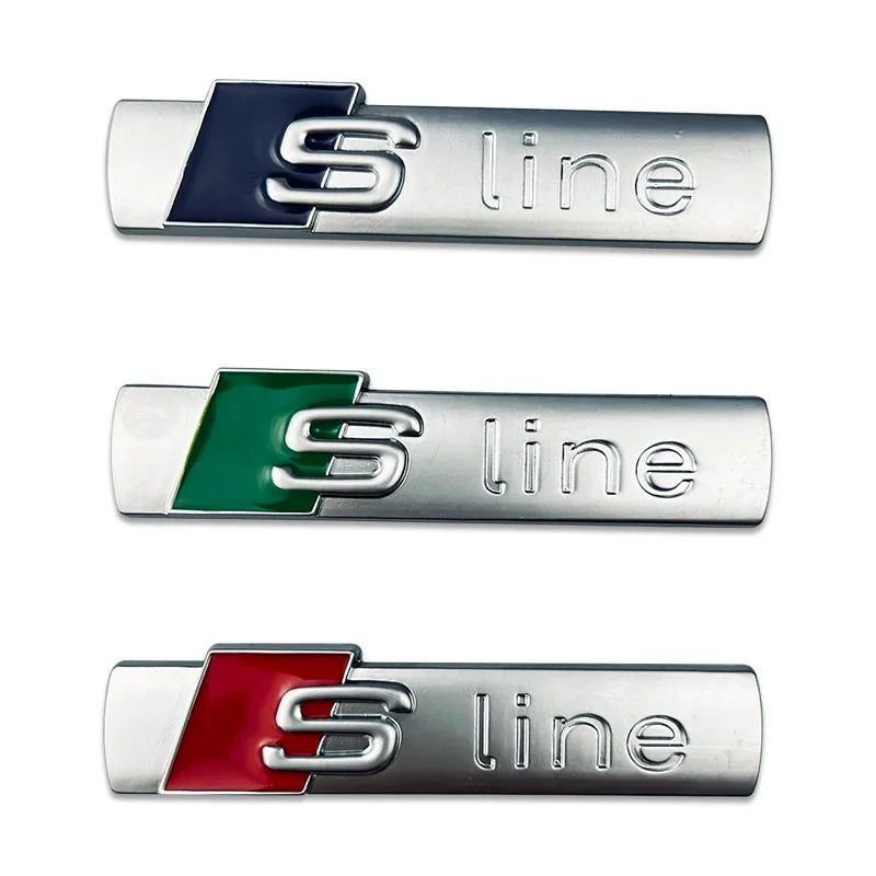Sport Script Metal Fender Side Sticker for Audi A3 A4 A6 Q5 Q7