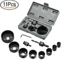 11-Piece Carbon Steel Hole Saw Kit – Wood, PVC & Plastic