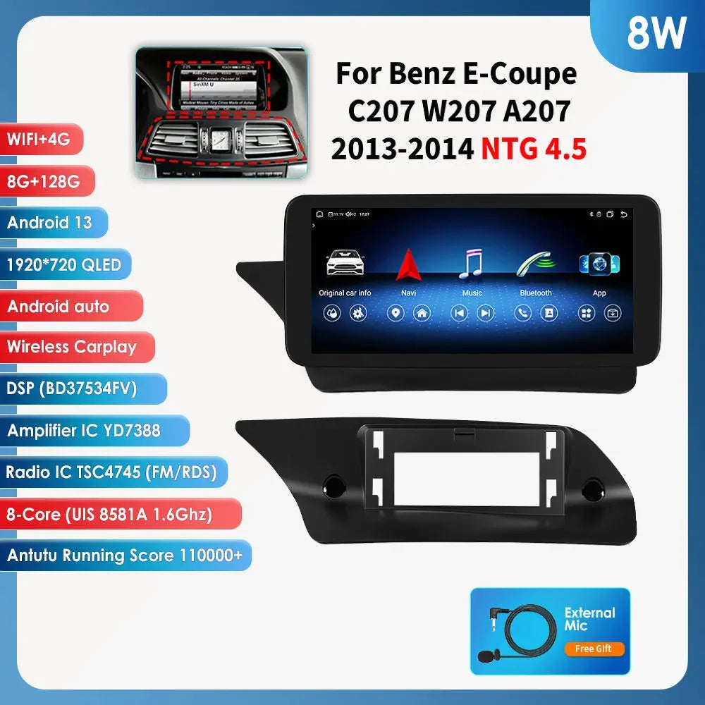 Android 13 Car Stereo for Mercedes-Benz E-Class C207 W207 A207 10.25 - image 13