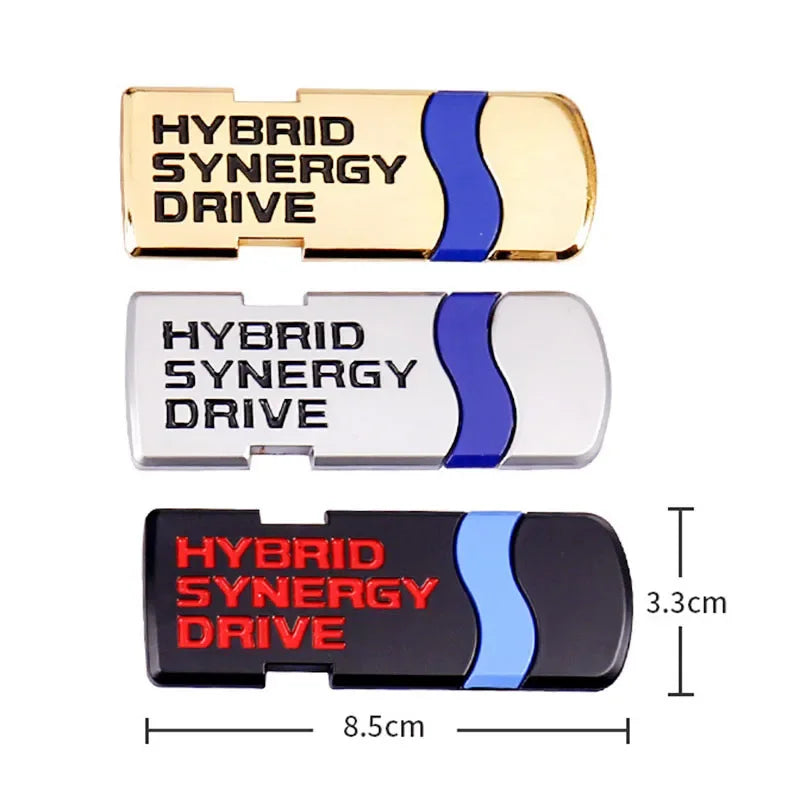 3D Metal Hybrid Rear Trunk and Side Fender Emblem Badge Decal - view 6