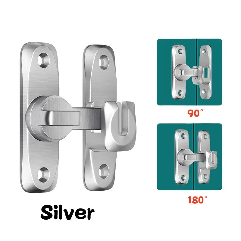 Zinc Alloy Sliding Door Latch – 90/180° Flip Lock, Gate Bolt