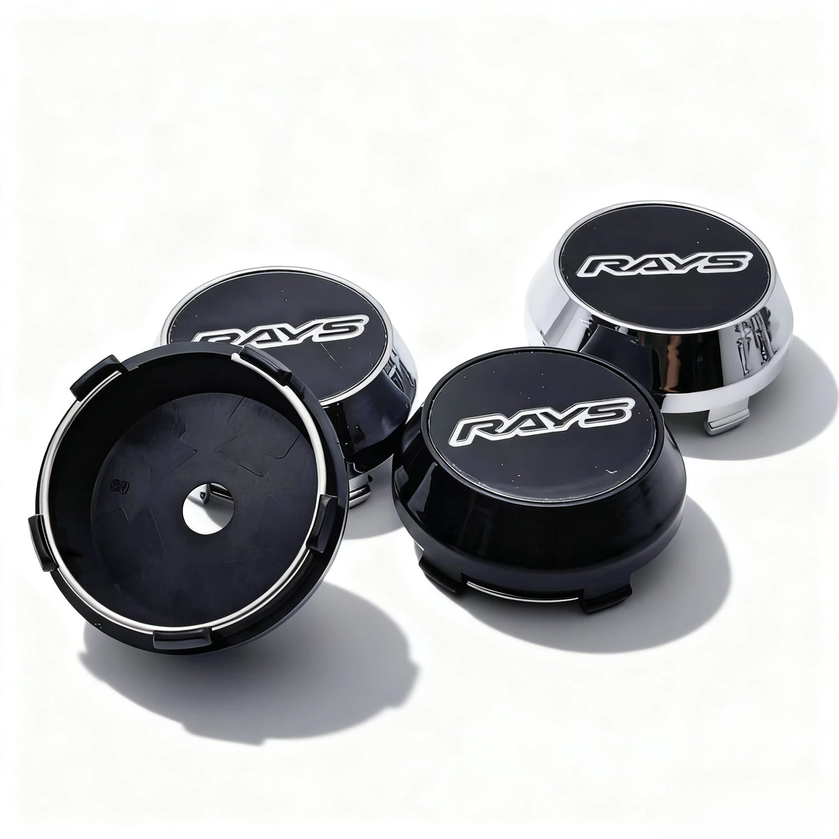 JDM RAYS Wheel Center Caps, 60mm 4-Pack