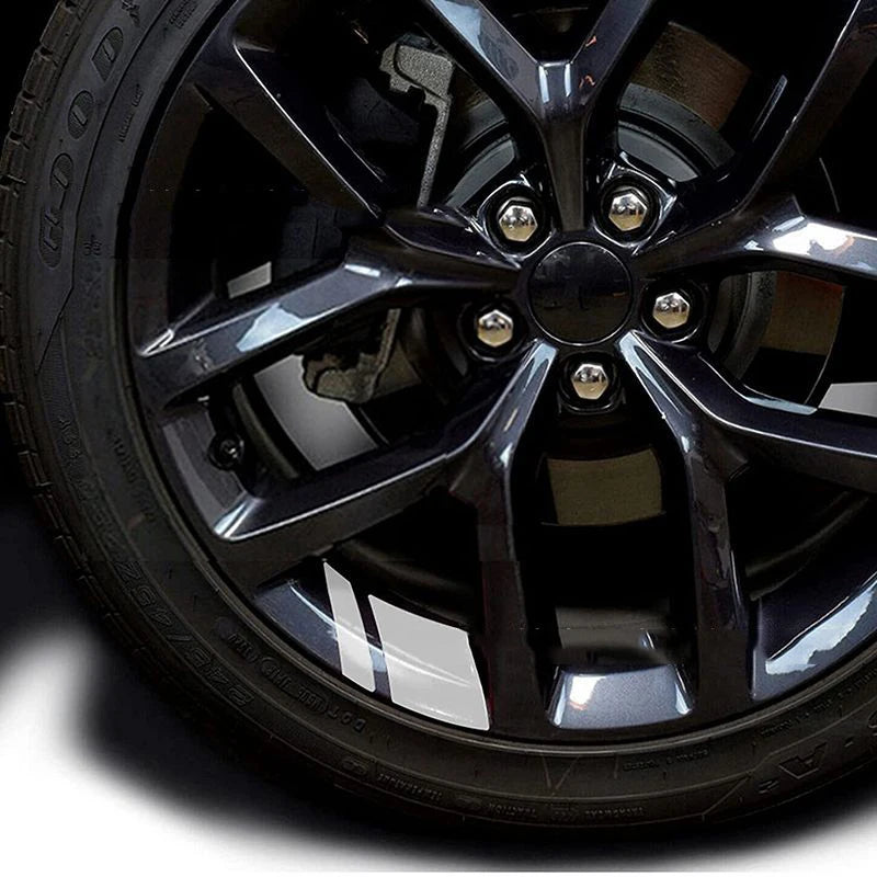 Reflective Wheel Rim Stripe Stickers, 7x10 cm Racing Decals